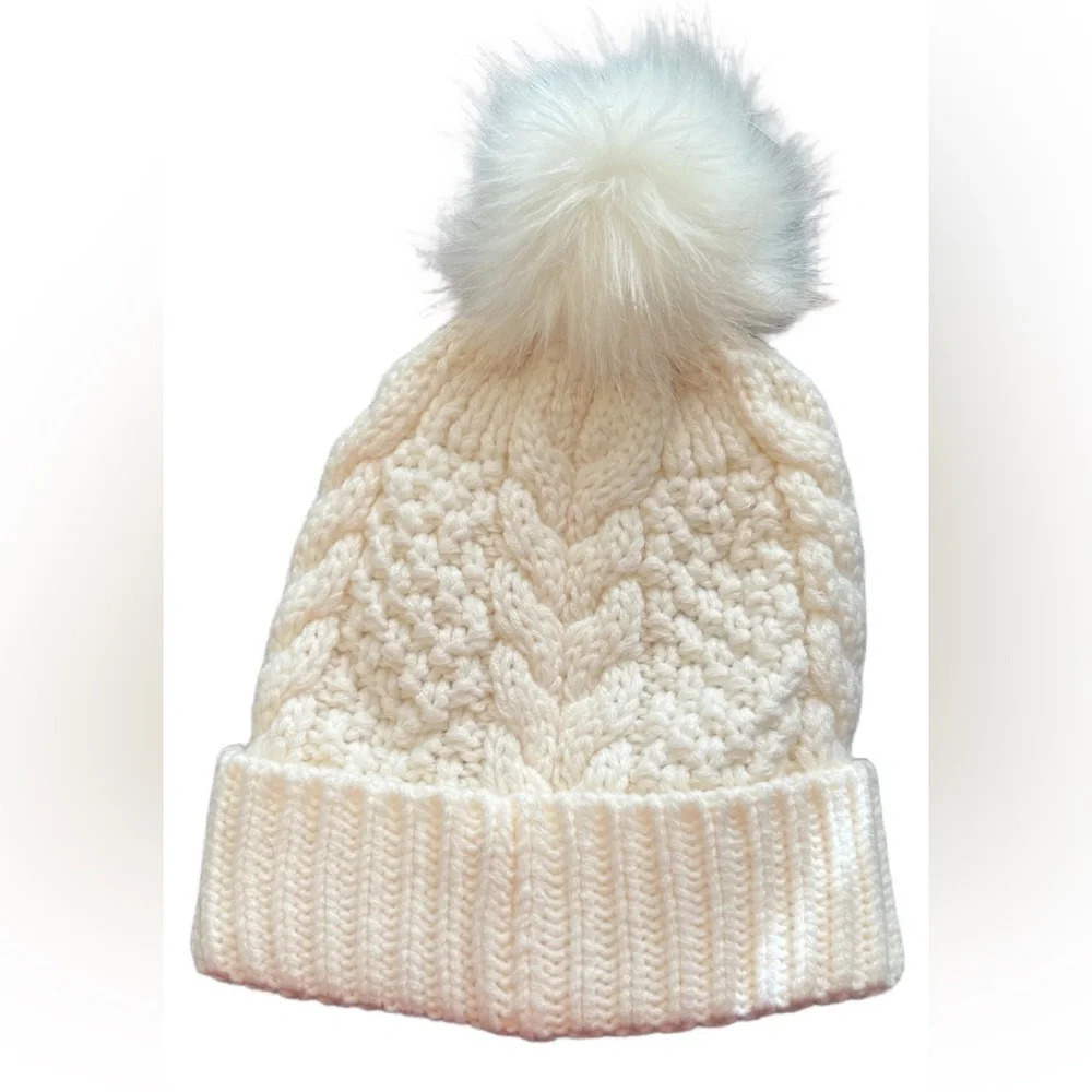 NWT Lane Bryant Cable Knit Winter Hat with Pompom